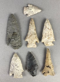 Group of 7 Arrowheads from Heike Collection