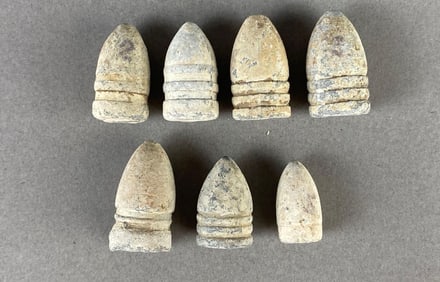 Group of 7 Civil War Era Bullets from Heike Collection