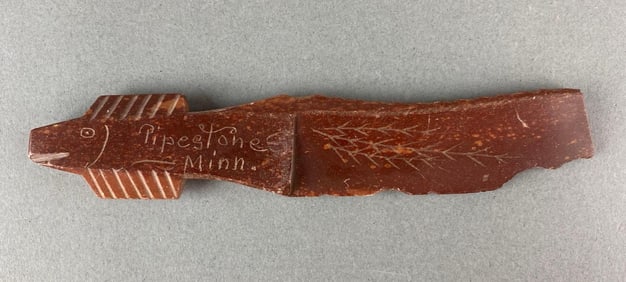 Pipestone Fish Effigy Pipestone, Minnesota Heike Collection