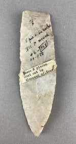 5 3/4 Inch Native American Artifact Arrowhead Knife Illinois Heike Collection