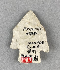 1 3/4 Inch Pyramid Point Monroe County, Ohio Heike Collection