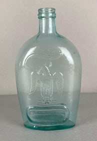 Antique Pikes Peak Eagle Glass Flask Heike Collection