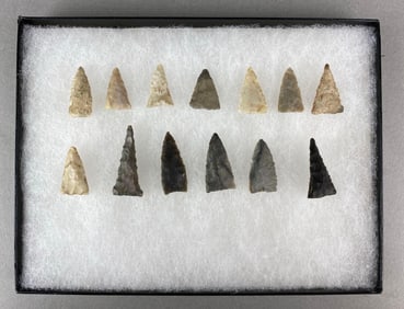 13 triangular arrowheads