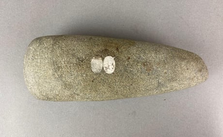 Large hardstone pole celt, Van Buren County, Michigan
