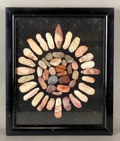 Frame full of Hopewell lamellar flake knives