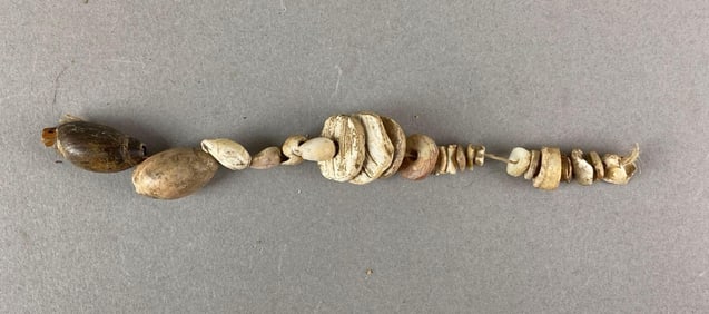 Variety of shell and glass beads, Tehama Co, California
