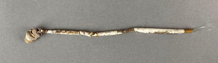 Strand of elongated tubular bone beads, Southern California