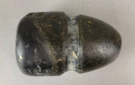 Grooved war club from Randolph County, Indiana; restored