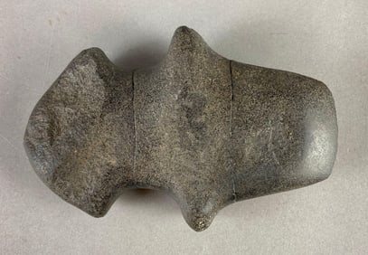 Michigan barbed axe from Michigan, broken and glued in two places