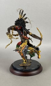 Franklin Mint Bronze Cochina doll, "Spirit of the Raven"
