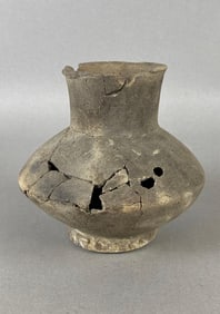 Pottery water bottle with damage, Arkansas