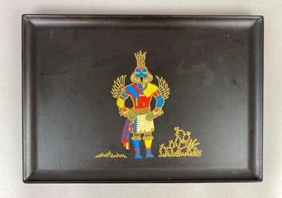 Handpainted Plastic Kachina tray