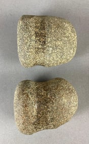 Pair of stone war clubs from the Midwest