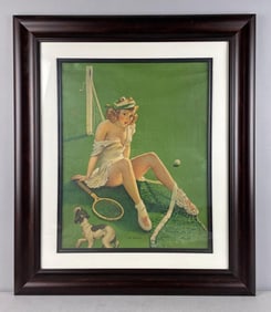Vintage Gil Elvgrin Net Results Pin-Up Poster