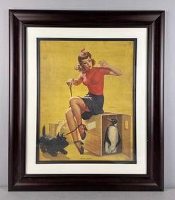 Vintage Gil Elvgrin What's Cooking? Pin-Up Poster