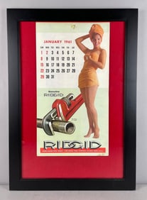 1961 Ridgid Tools Pin-Up Advertising Calendar Page