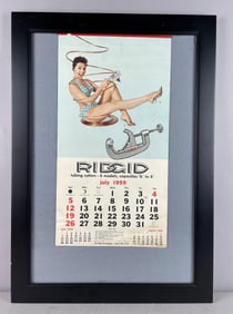 1959 Ridgid Tools Pin-Up Advertising Calendar Page