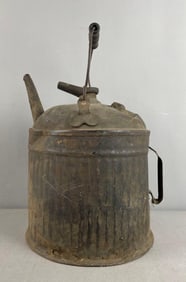 Vintage C.B. and Q Railroad Metal Kerosene Can