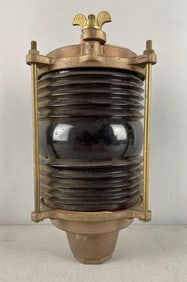 Antique Russell and Stoll Brass Nautical Lamp