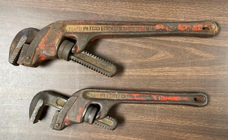 Group of 2 Ridgid Pipe Wrenches