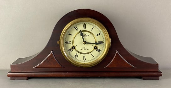 Antique Strausbourg Manor 31 Day Chime Wood Mantel Clock
