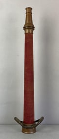 US Rubber Co Brass Wrapped Fire Hose Nozzle