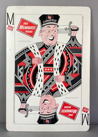 The Milwaukee Road Face Card Advertising Sign
