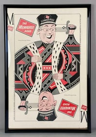 The Milwaukee Road Face Card Advertising Sign