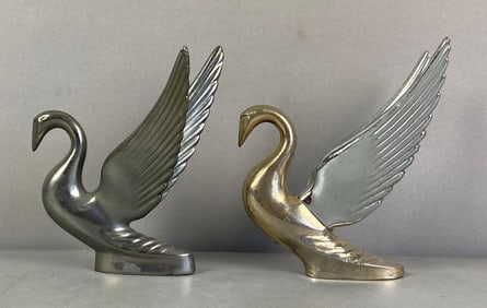 Group of 2 Packard Flying Swan Hood Ornaments