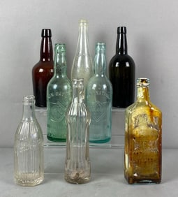 Group of Vintage Glass Bottles