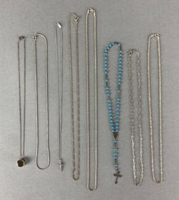 Group of Sterling Silver Necklaces