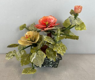 Carved Stone Bonsai Tree