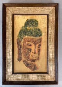 Yen Kong Buddhist Head Stone Rubbing on Board