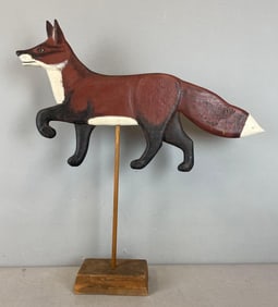 Hand Painted Wood Fox