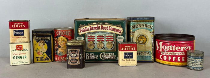 Group of Vintage Advertising Tins