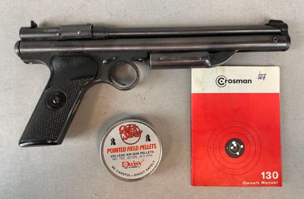 Crosman Model 130 Self Cocking Single Shot Pellet Pellgun Pistol