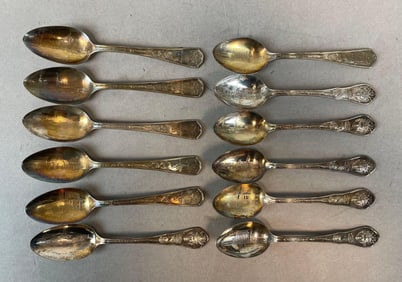 Group of 1933 Chicago's World Fair Silver Plate Souvenir Spoons