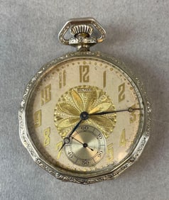 Vintage A.W.W. Waltham 15 Jewel Open-Face Pocket Watch