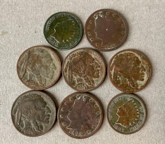 Group of Buffalo Nickels and More