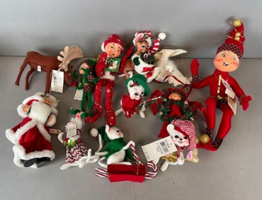 Group of Annalee Dolls Christmas Mice and More