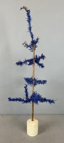Vintage Blue Feather Christmas Tree
