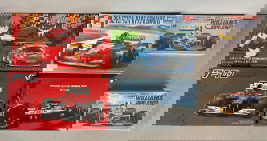 Group of Racing Car Model Kits