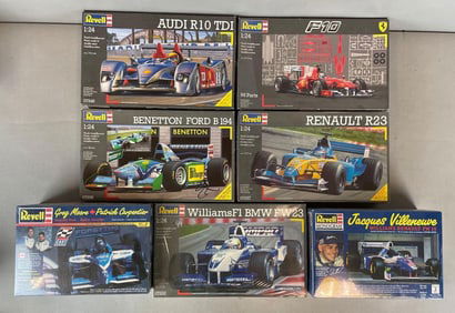 Group of Revell Racing Car Model Kits