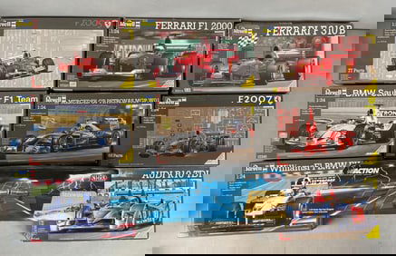 Group of Revell Racing Car Model Kits