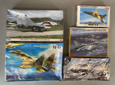 Group of Fighter Jet Model Kits