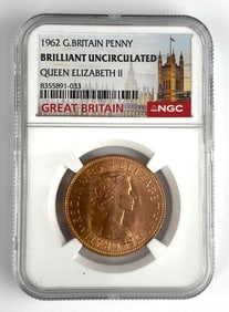 NGC Graded 1962 Great Britain Penny Queen Elizabeth