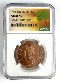NGC Graded 1968 Ireland Penny