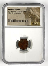 NGC Ancients Graded Roman Empire Constanius II Coin