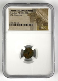 NGC Ancients Graded Eastern Roman Empire Arcadius Coin