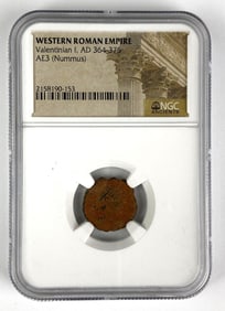 NGC Ancients Graded Western Roman Empire Valentinian Coin